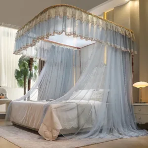 U-Shaped 2 Stand Mosquito Nets With Sliding Rails
