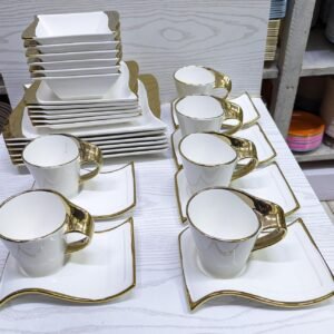 White and Gold 30-Piece Dinner Set