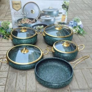 9-piece granite cookware set
